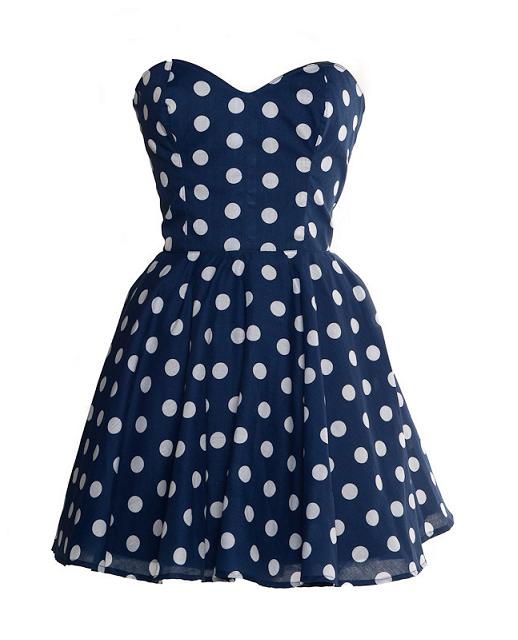 polka dot formal gown